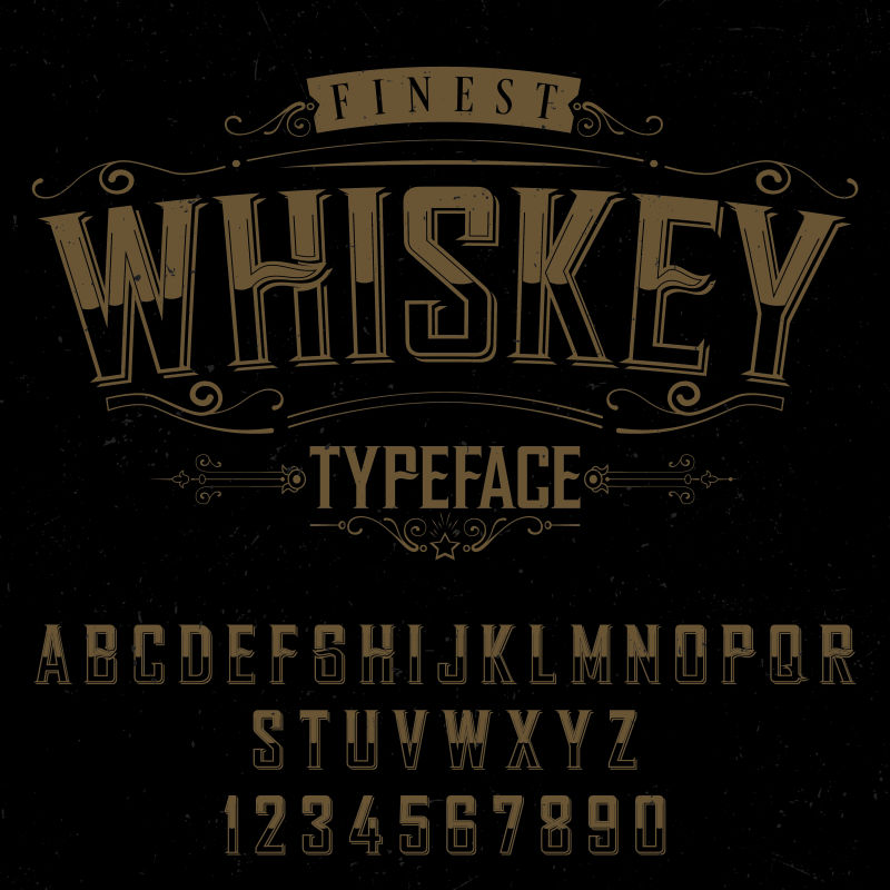 矢量威士忌标签矢量设计