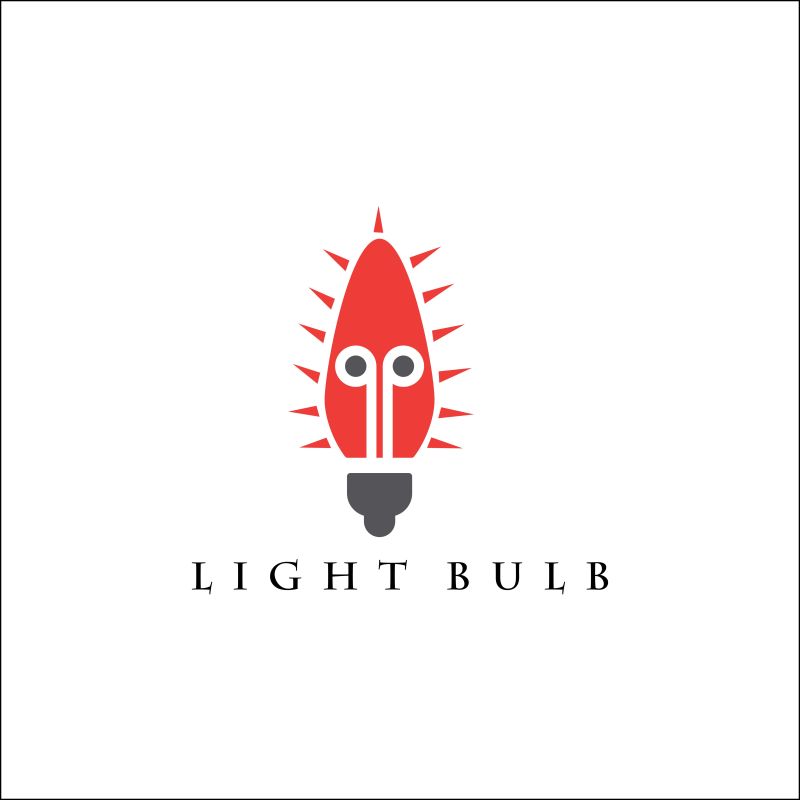 发光灯泡logo矢量设计