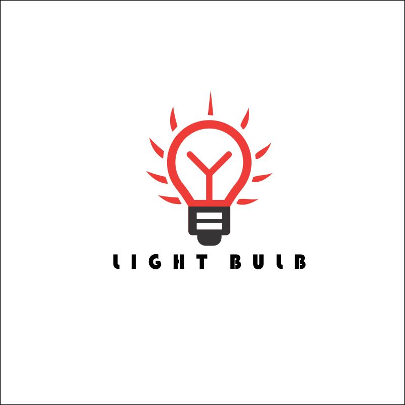 发光=灯logo矢量设计