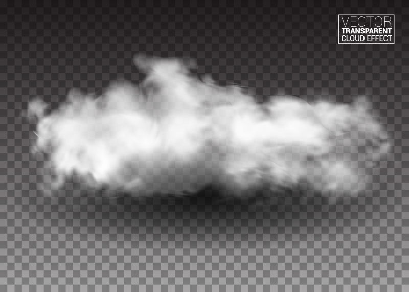 矢量抽象蓬松的白云插图