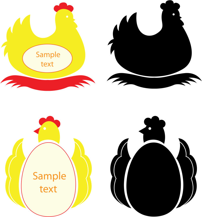 公鸡标志矢量设计