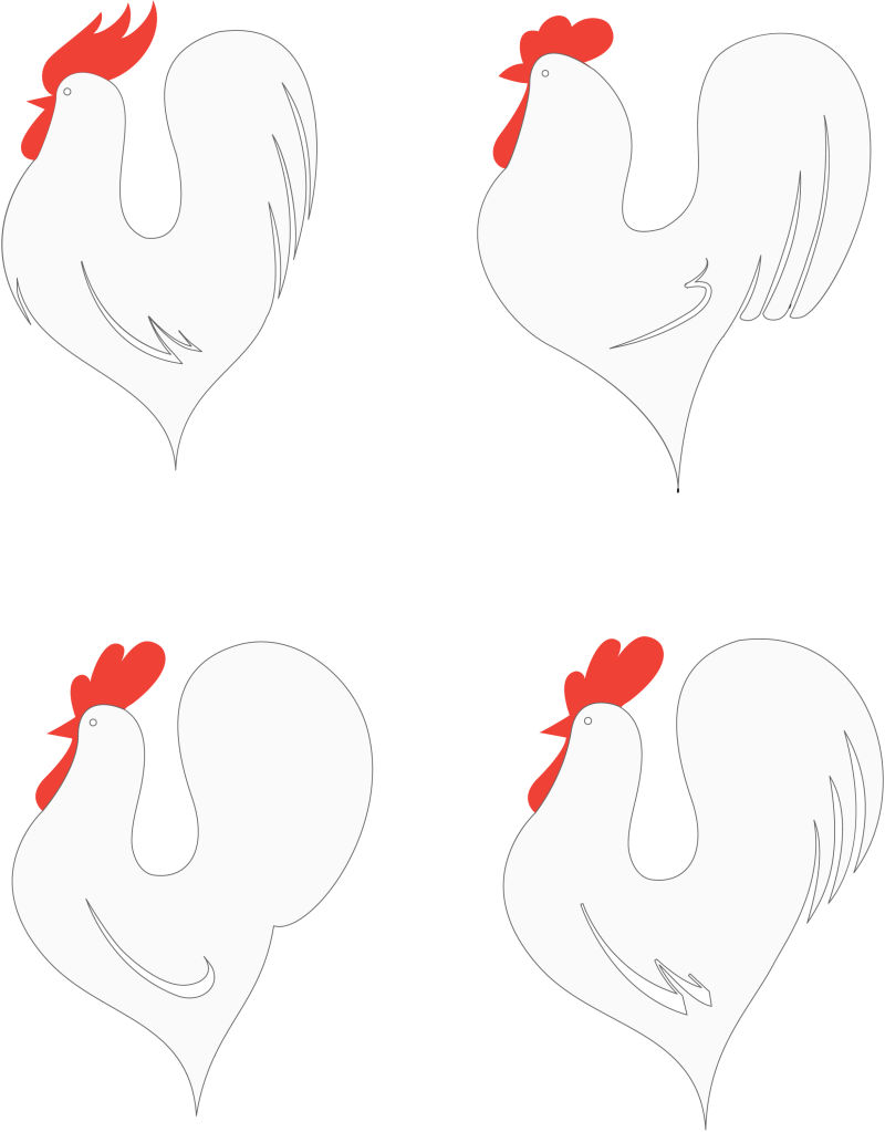 创意的公鸡标志矢量设计