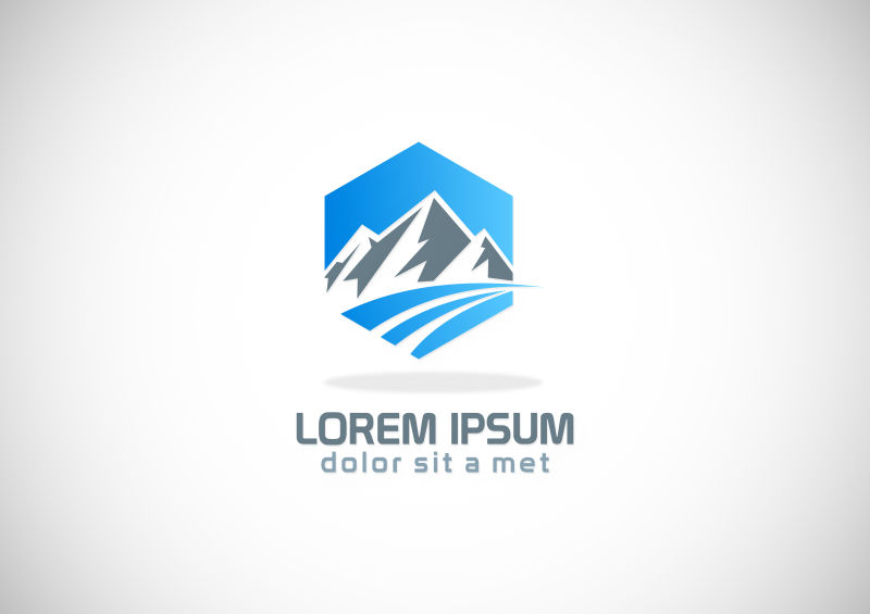 矢量山峰logo设计图