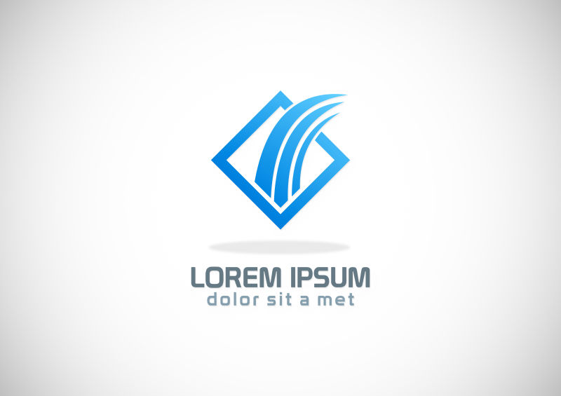 矢量蓝色商务logo设计