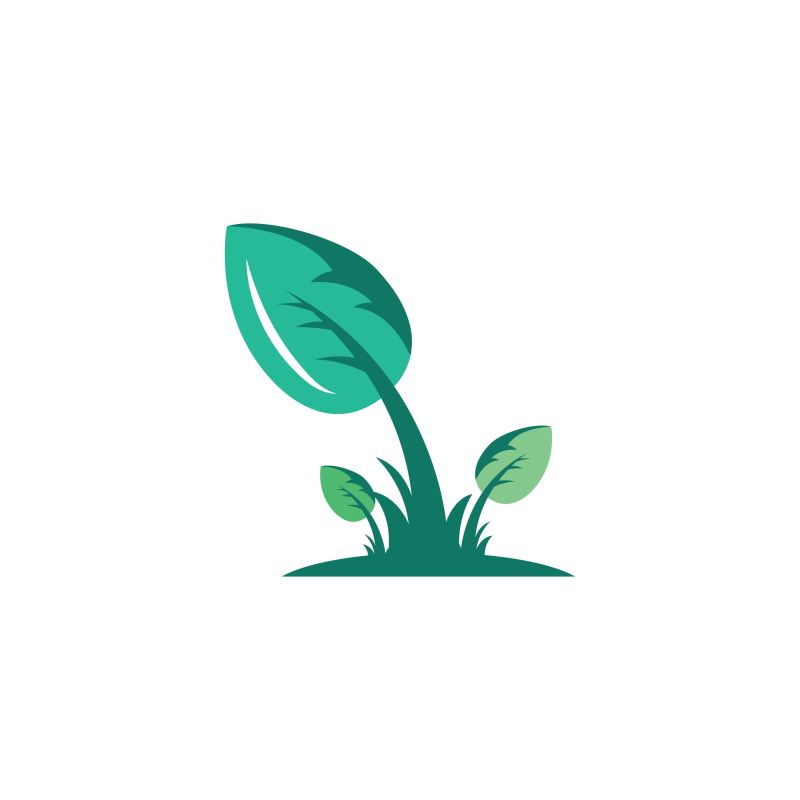 矢量绿色植物农场标志设计