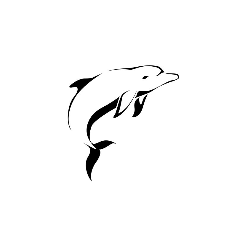 矢量海豚跳跃logo