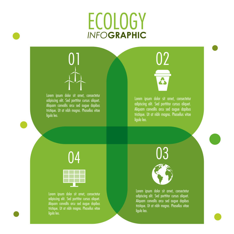 创意绿色生态信息图表矢量设计