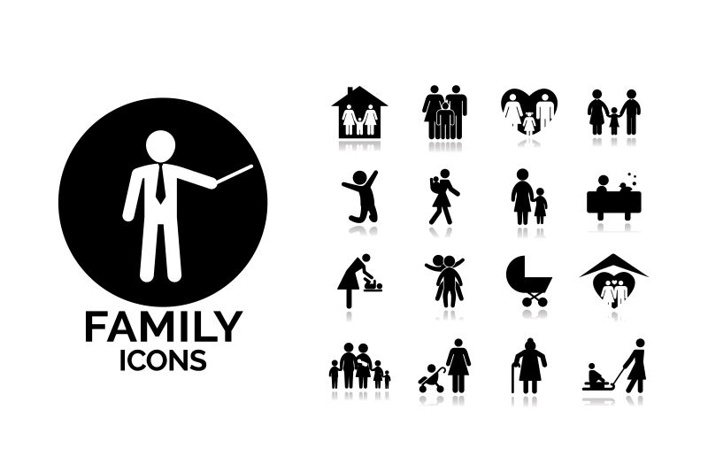 矢量家庭生活图标设计