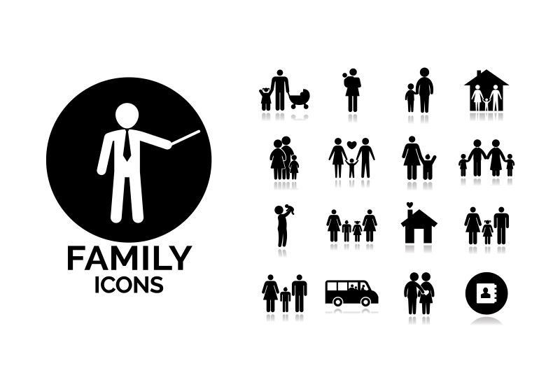 矢量创意家庭生活图标设计