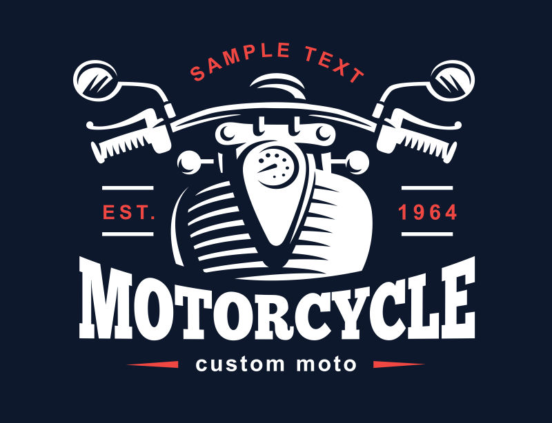 矢量的复古摩托车标志
