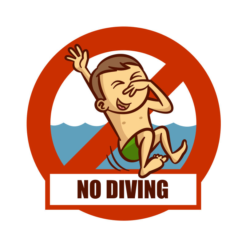 禁止潜水矢量贴纸