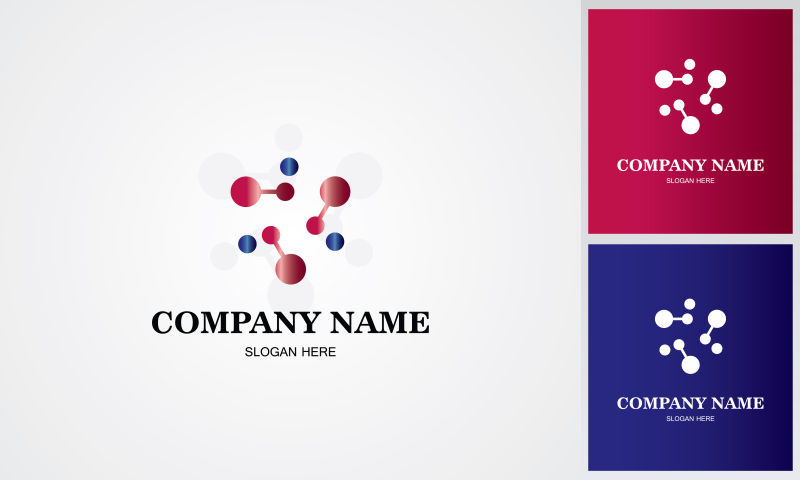 分子图标矢量公司logo