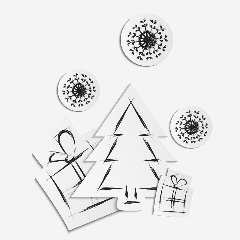 矢量简单的圣诞树设计