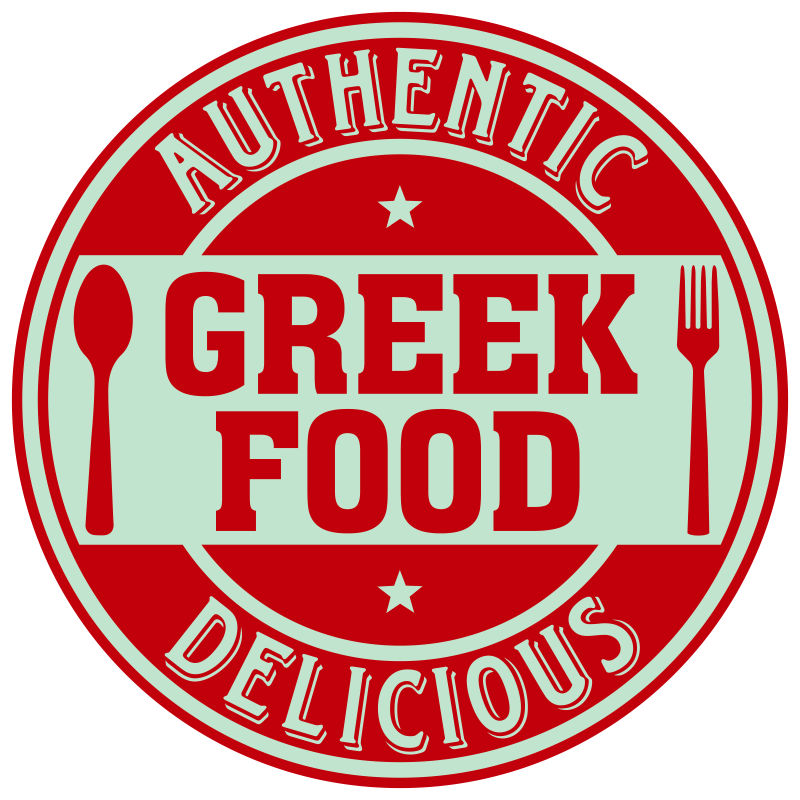 矢量希腊食品标签