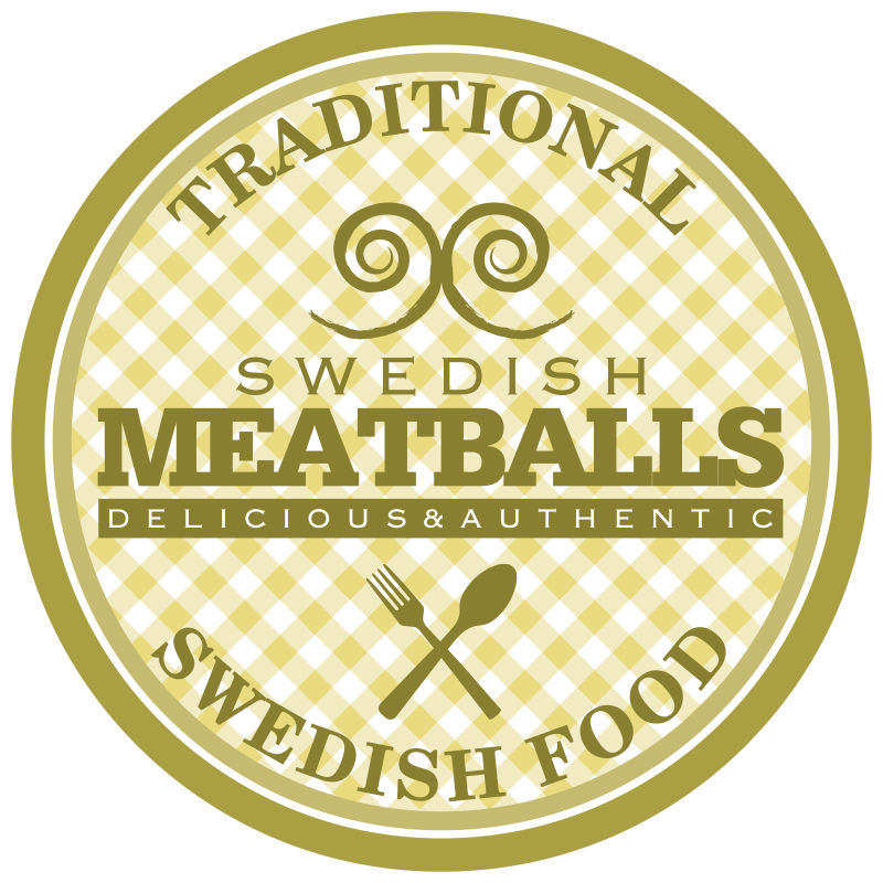 矢量瑞典肉丸标签