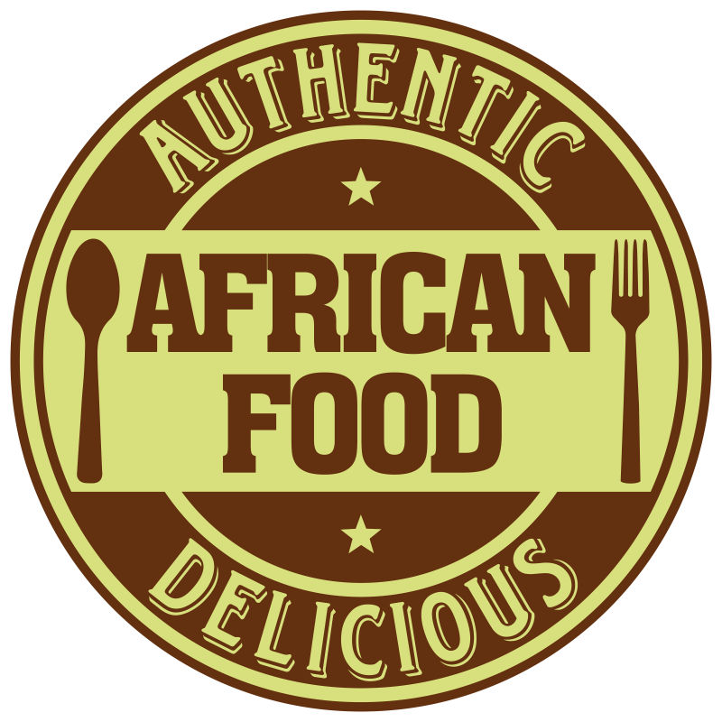 矢量非洲食品标签