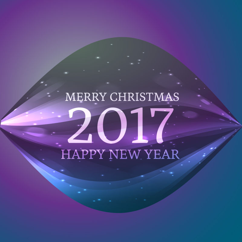 矢量紫色2017圣诞快乐背景