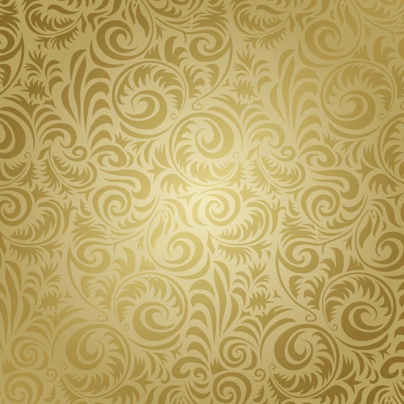 矢量金色抽象花卉元素设计背景