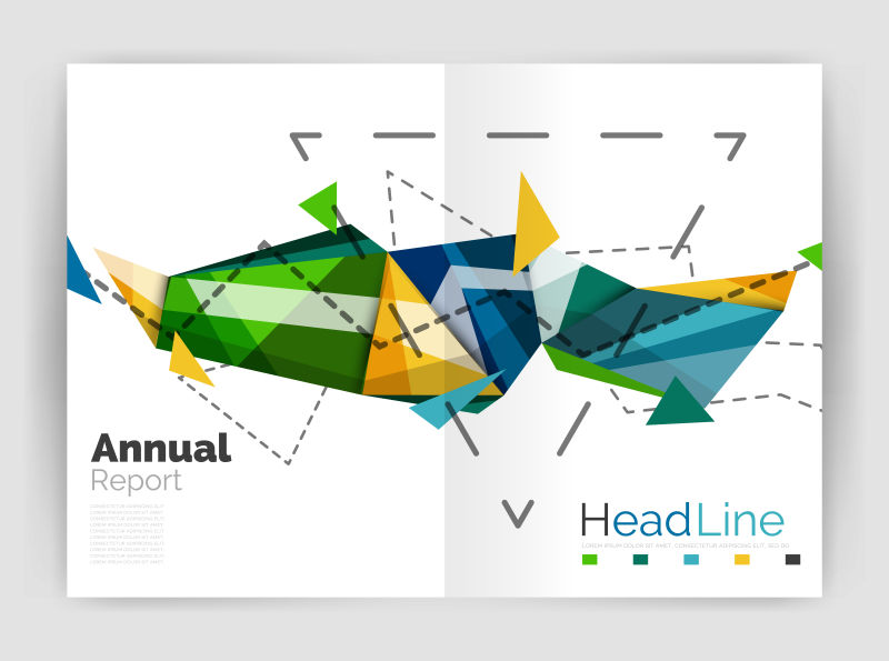 矢量抽象几何宣传封面