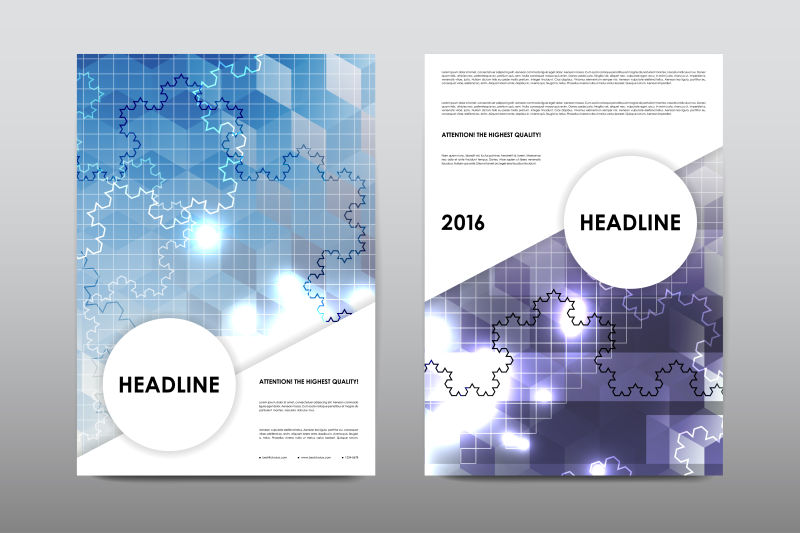 矢量抽象现代风格的宣传册封面设计
