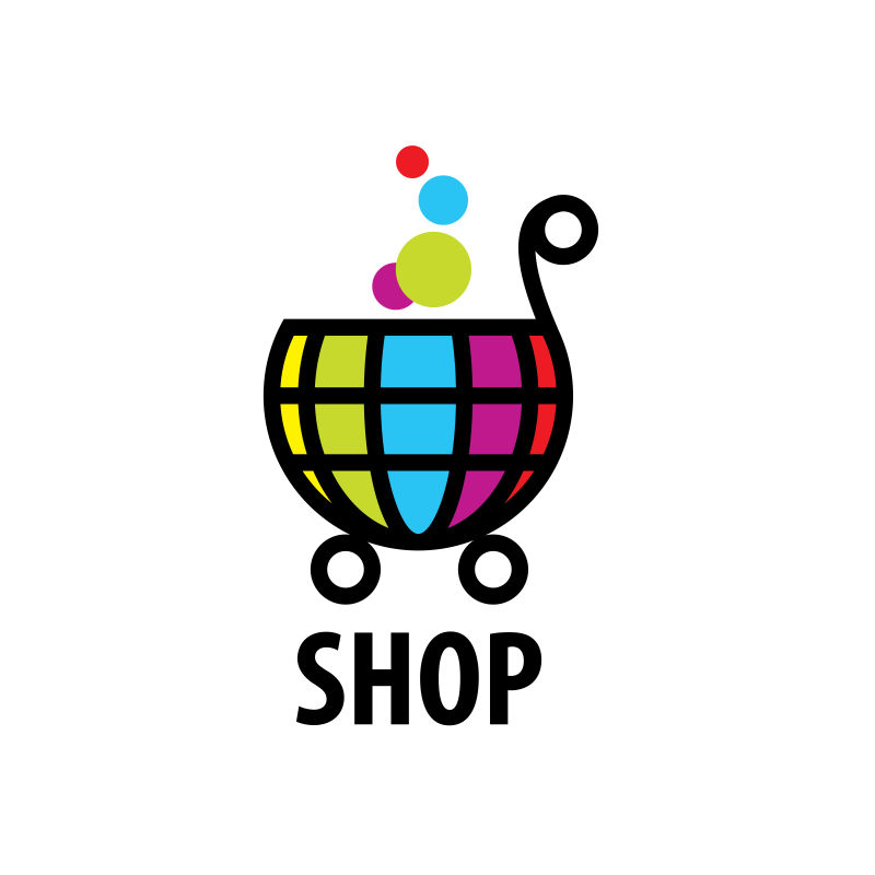 商店购物车logo矢量设计