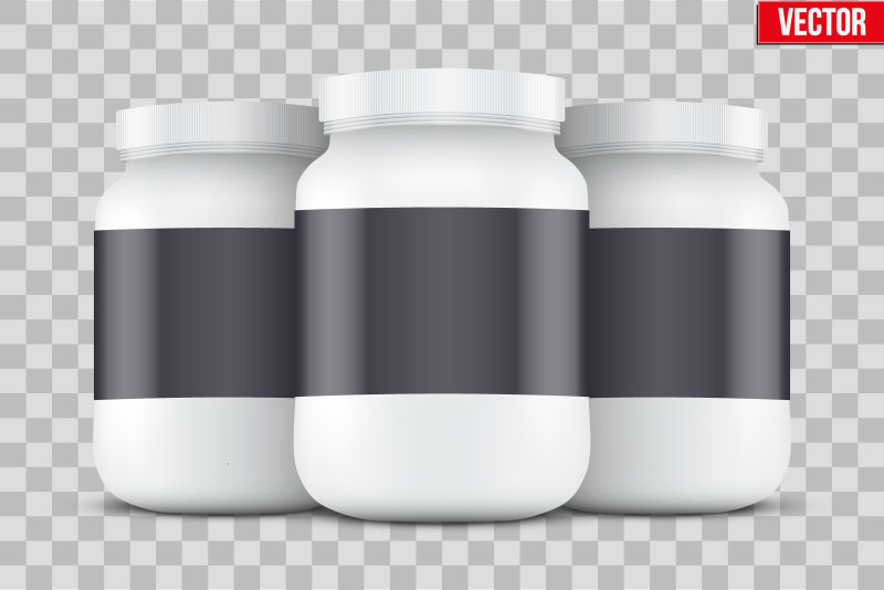 矢量瓶装包装盒
