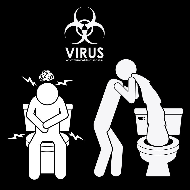 矢量病毒感染的病人在厕所