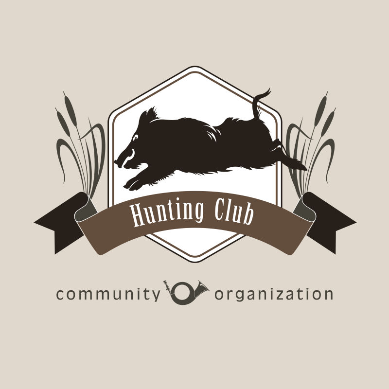 矢量狩猎俱乐部标志设计