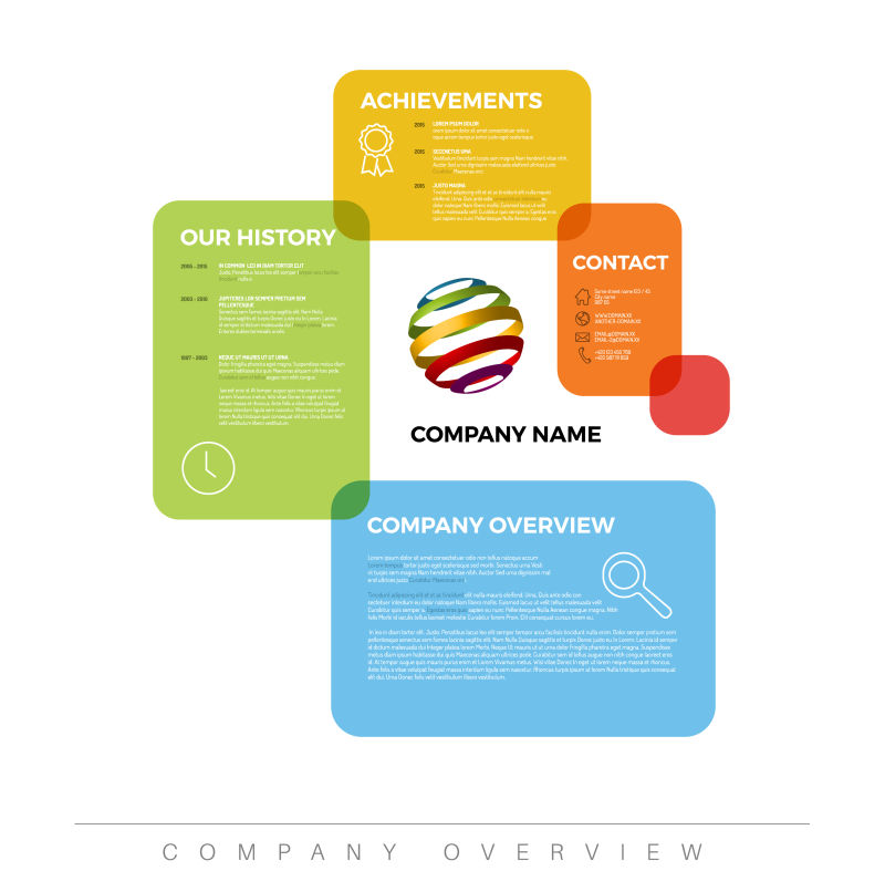 矢量公司商业宣传信息图表概要的设计