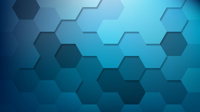 矢量蓝色抽象六边形元素背景