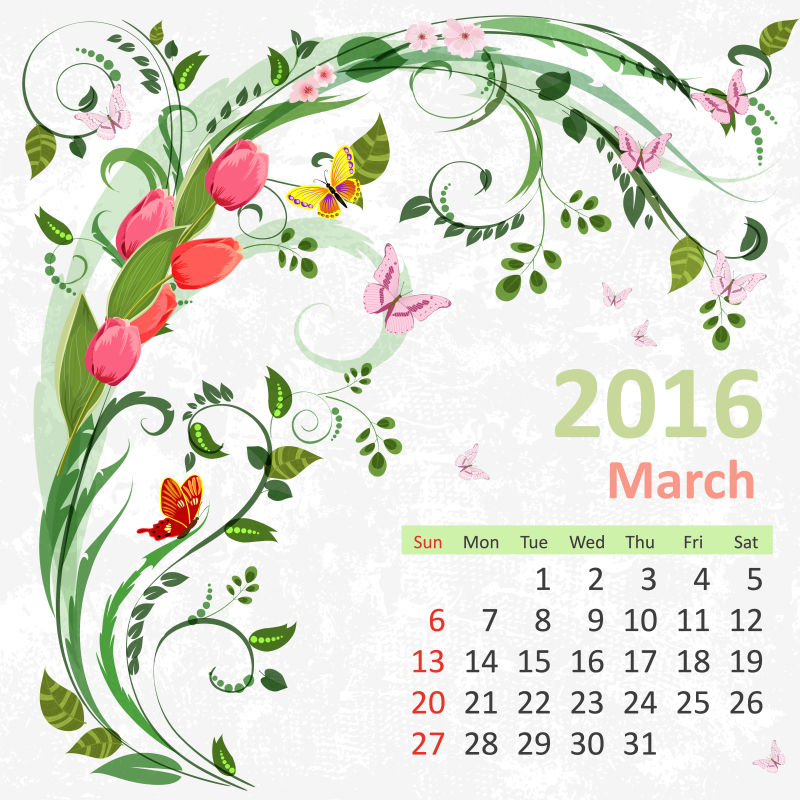 矢量三月2016日程表