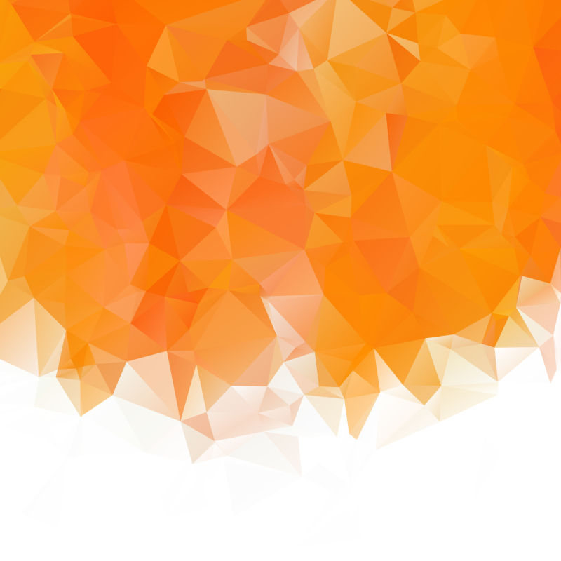矢量抽象橙色立体三角现代背景