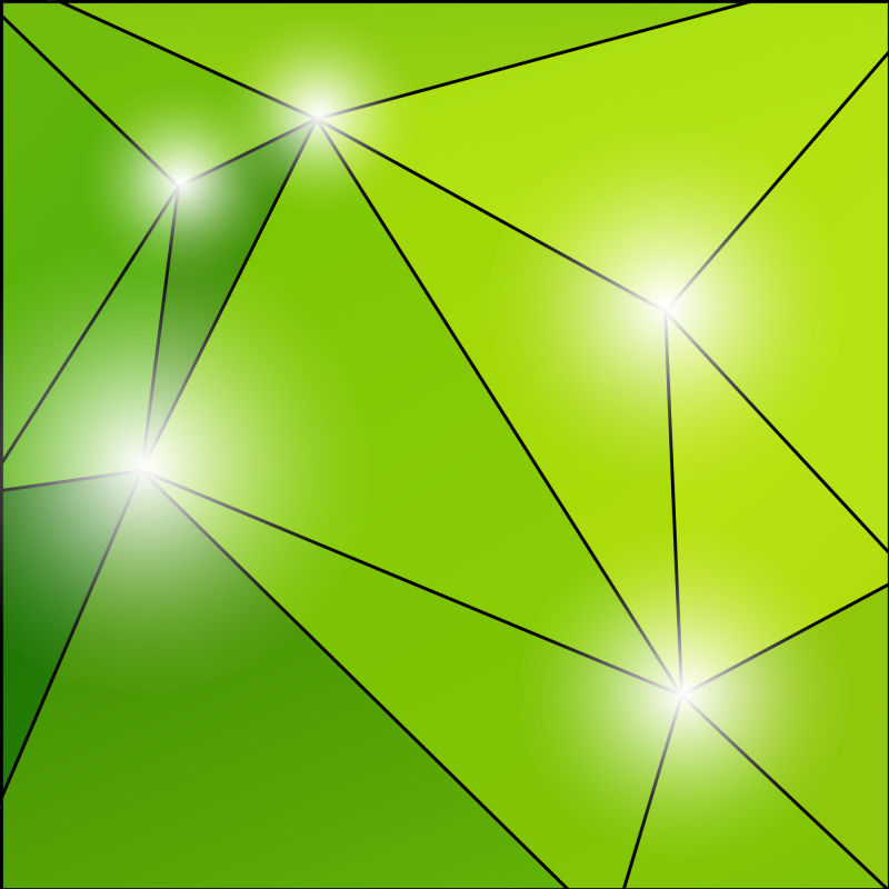 矢量抽象绿色立体三角几何背景