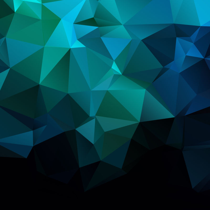 抽象蓝色渐变立体三角几何背景矢量