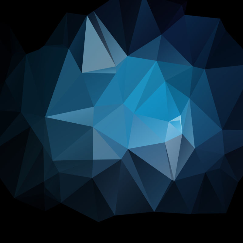矢量抽象蓝色立体三角背景