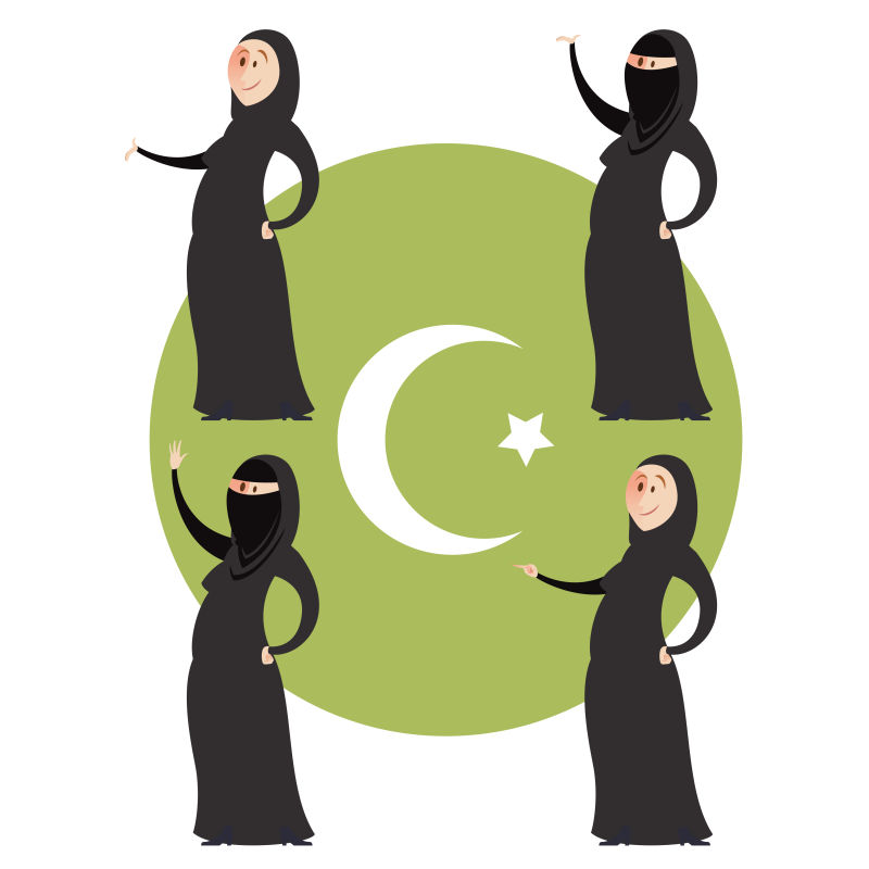 矢量穆斯林妇女组织
