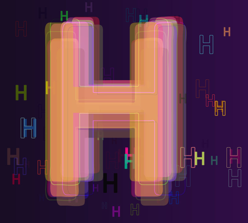 字母H抽象矢量背景