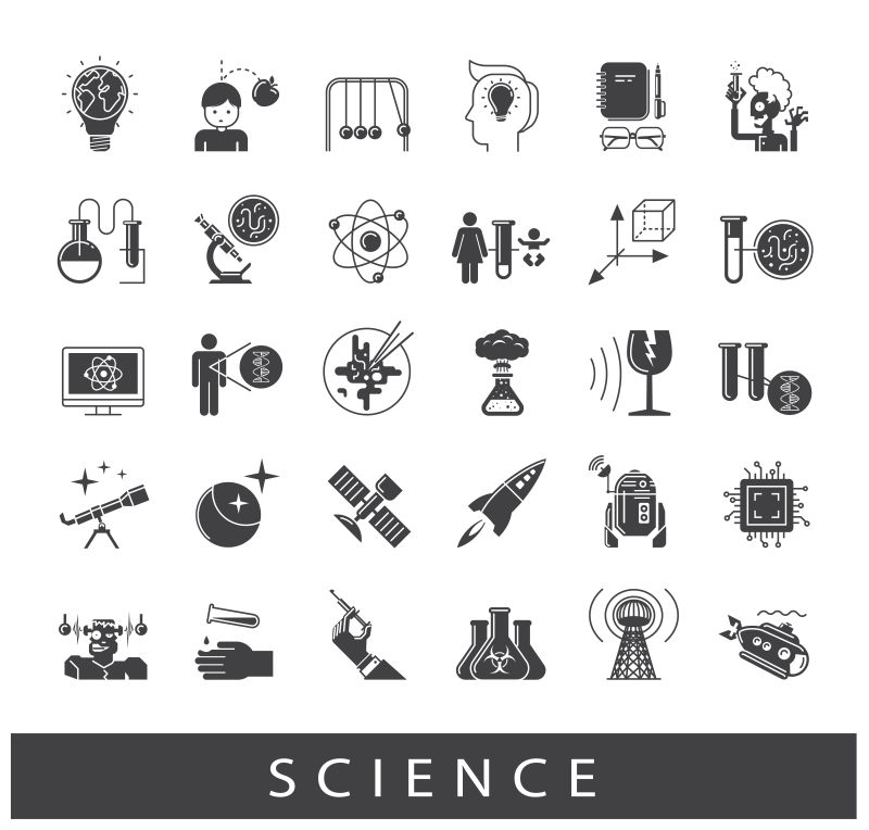 矢量科学概念图标设计