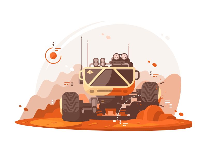 矢量设计火星探测仪