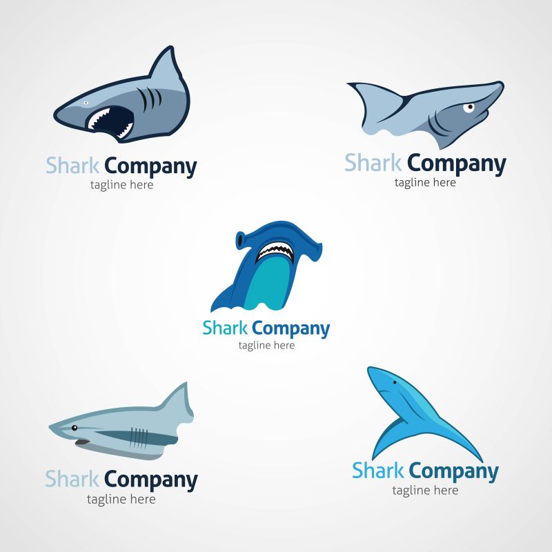 鲨鱼标志矢量创意设计
