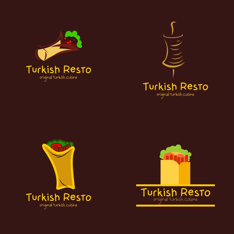土耳其餐厅矢量标志设计