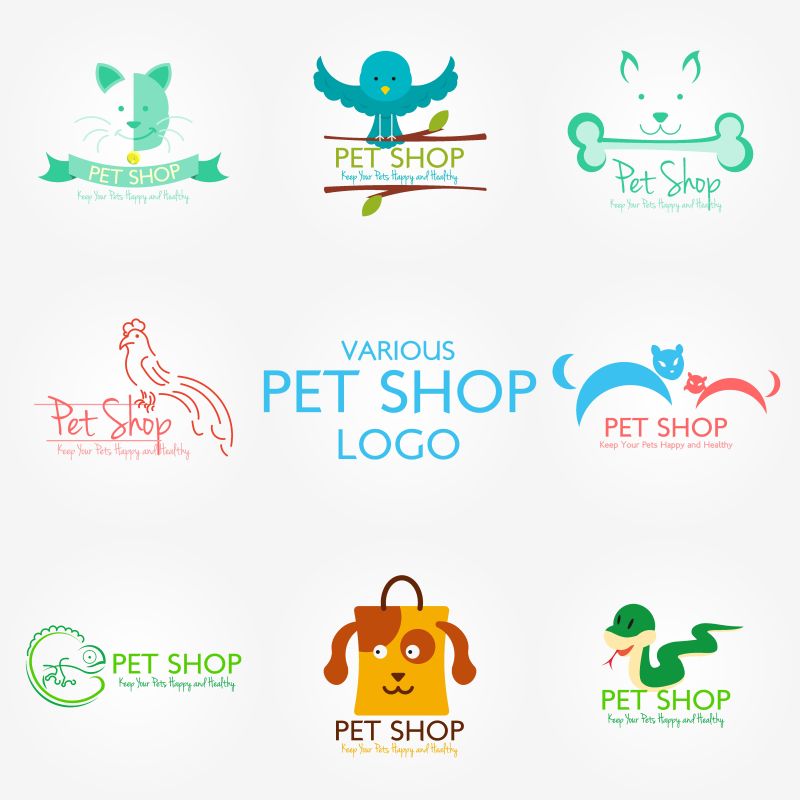 宠物店创意logo设计