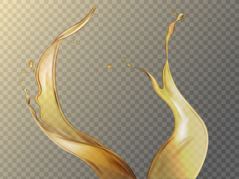 创意的金色液体矢量插图