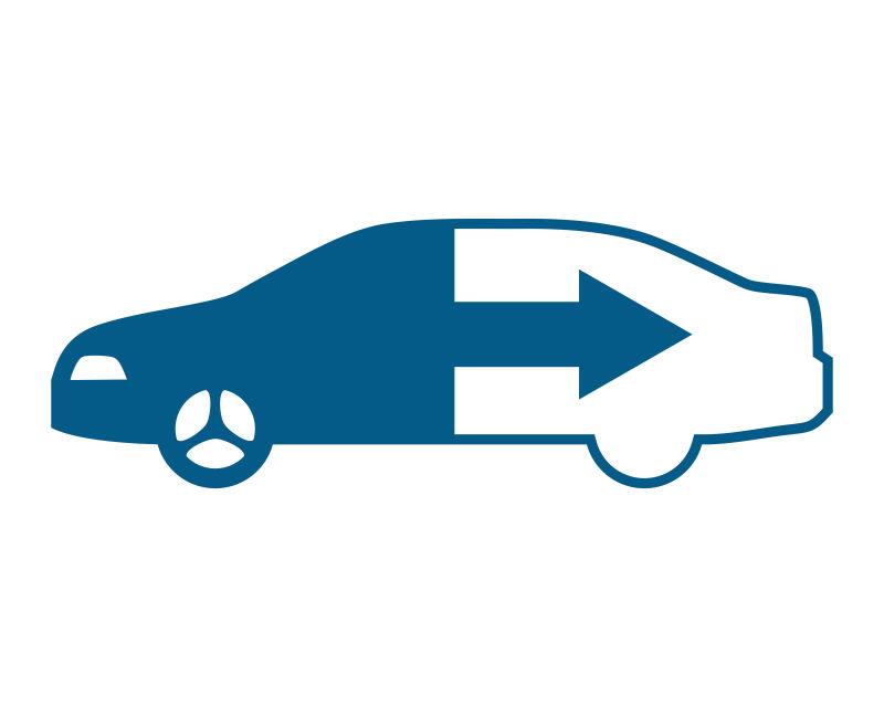 汽车安全运输与驾驶的图标矢量