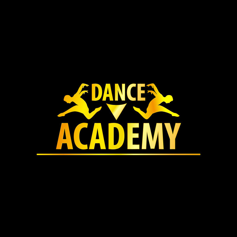 跳舞的人的舞蹈学院矢量logo设计