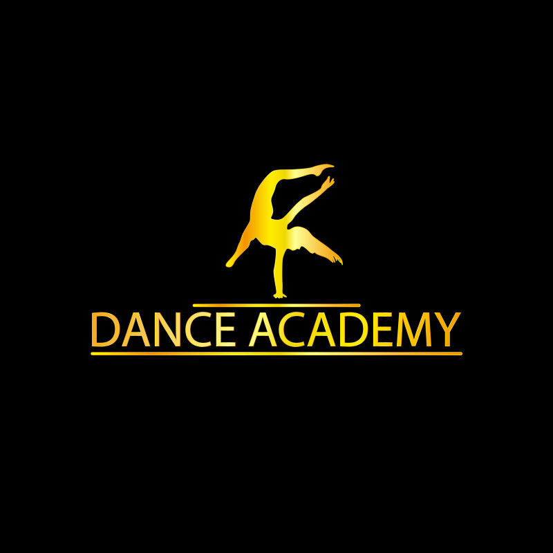 金色舞蹈学院矢量logo设计