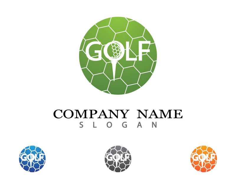 高尔夫球logo矢量设计
