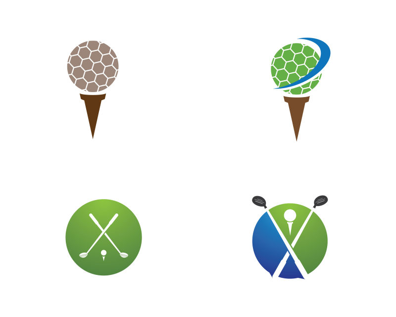 矢量高尔夫球logo标志设计