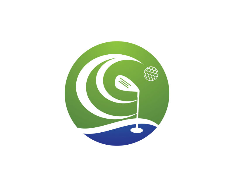 矢量高尔夫球logo设计