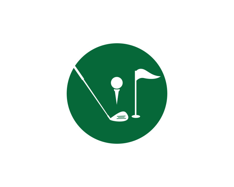 高尔夫球标志矢量设计